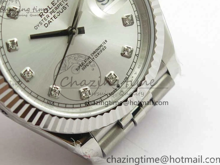 MiroTime 0327 DateJust 41MM 126334 904L SS VRF 1:1 Best Edition Silver Dial Crystals Markers on SS Jubilee Bracelet A FashionForward 2907